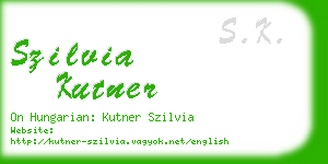 szilvia kutner business card